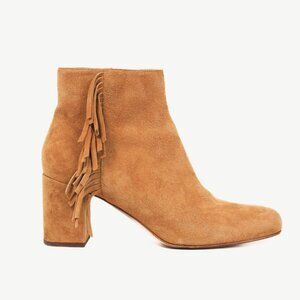 Saint Laurent Babies 70s Fringe Camel-Brown Suede Boots